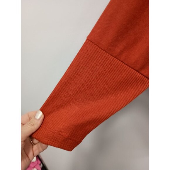 Slinky Brand Womens Cardigan Size 2X Orange Dolman Open Front Oversized BOHO - Picture 5 of 8